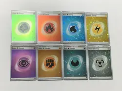 Pokemon 151 Basic Energy Cosmo Holo Complete Card Set (8) SVE 001-008 NM/LP - Image 1