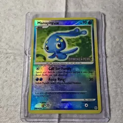Pokemon TCG Manaphy 9/130 Diamond and Pearl Reverse Stamp Holo Card - Image 1