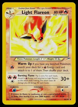 Pokemon Card - Light Flareon Neo Destiny 46/105 Uncommon - Image 1