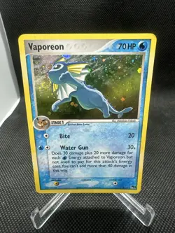 Pokemon TCG English Card Pop Series 3 Vaporeon 6/17 Holo Rare Damaged - Image 1