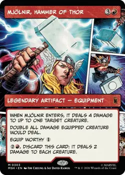 MTG Super Heroes - Mjolnir, Hammer of Thor (Borderless) - NM - Image 1