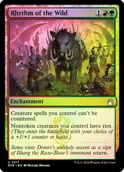 Magic The Gathering MTG RHYTHM OF THE WILD FOIL Ravnica Remastered NM Near Mint - Image 1