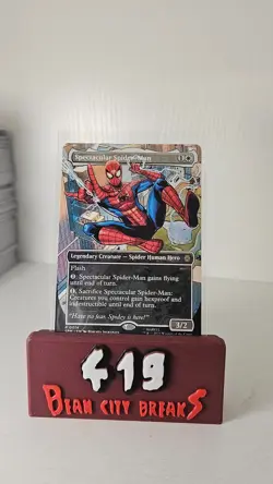 1x Spectacular Spider-Man 0014, Borderless Regular Marvel Spider-Man, Magic, MTG - Image 1