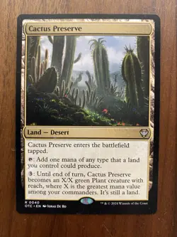 Cactus Preserve x1 NM Outlaws of Thunder Junction MTG - Image 1