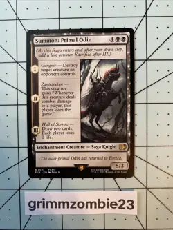 Magic The Gathering MTG SUMMON: PRIMAL ODIN FINAL FANTASY NM Near Mint - Image 1