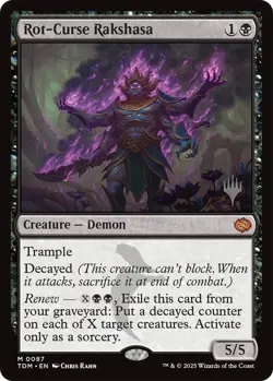 Rot-Curse Rakshasa M Promo Pack: Tarkir: Dragonstorm 87 NM - Image 1
