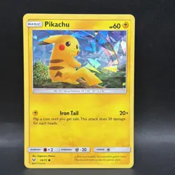 Pikachu 28/73 Cracked Ice Holo Pokemon Shining Legends Theme Deck Exclusive - Image 1
