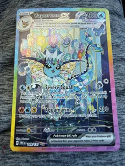 Pokemon TCG Vaporeon EX Prismatic Evolutions 149/131 SIR LP+/NM - Image 1