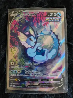 Pokemon TCG Vaporeon V SWSH181 Alternate Art Black Star Promo NM See Pics - Image 1