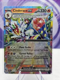 Pokemon TCG Cinderace ex 028/142 Sv07: Stellar Crown Holo NM - Image 1
