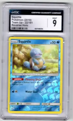 Squirtle 22/181 Sm-Team Up Reverse Holo CGC 9 Pokemon MINT - Image 1