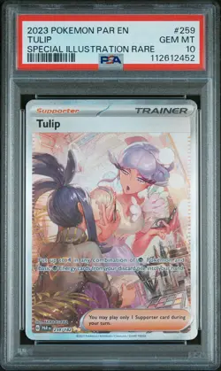 2023 POKEMON PAR EN-PARADOX RIFT SPECIAL ILLUSTRATION RARE #259 TULIP PSA 10 - Image 1