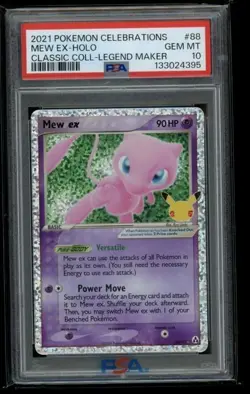 2021 POKEMON CELEBRATIONS CLASSIC COLLECTION #88 MEW EX-HOLO PSA 10 - Image 1