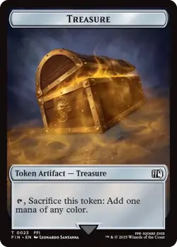 MTG Final Fantasy Commander - Foretell & Treasure [Token] - Image 2