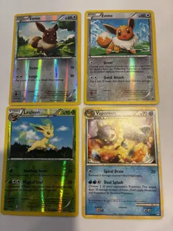9 Pokemon Eevee & Eeveelutions Lot — Leafeon Team Plasma Holo Sylveon + More LP - Image 3