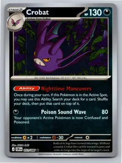 Crobat 051/086 Rare Chaos Rising Pokemon Reverse Holo Near Mint - Image 1