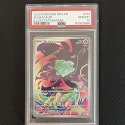 Pokemon TCG Bulbasaur 133/132 Holo Illustration Rare PSA 10 - Image 1