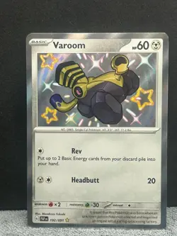 Varoom 192/091 Shiny Rare Paldean Fates Holo Near Mint - Image 1