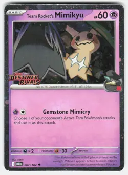 TEAM ROCKET'S MIMIKYU 087/182 UNCOMMON DESTINED RIVALS POKEMON NM/M - Image 1