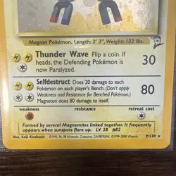 Magneton 9/130 Base Set 2 Unlimited Rare Holo Pokemon TCG - Image 2