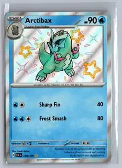 Arctibax 129/091 Shiny Rare Paldean Fates Pokemon Near Mint - Image 1