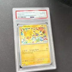 Pikachu World Championships 2025 EN-SV BLACK STAR PROMO #225 Holo PSA 10 - Image 1