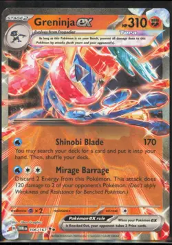Greninja ex Double Rare SV06: Twilight Masquerade #106/167 [Near Mint] Pokemon T - Image 1