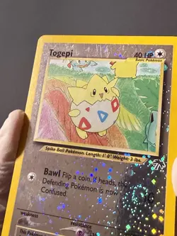 Pokemon Togepi Holo SWIRL 🌀 Southern Islands 4/18 Moderately Played - Image 4