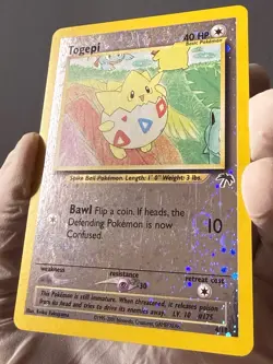 Pokemon Togepi Holo SWIRL 🌀 Southern Islands 4/18 Moderately Played - Image 5
