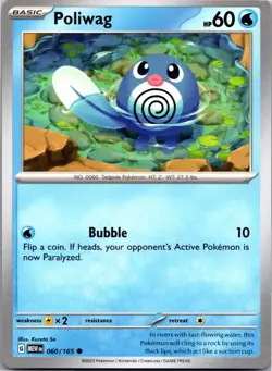Poliwag 060/165 Common 151 Pokemon Near Mint - Image 1