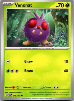 Venonat 048/165 Common 151 Pokemon Near Mint - Image 1