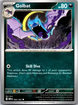 Golbat 042/165 Uncommon 151 Pokemon Near Mint - Image 1