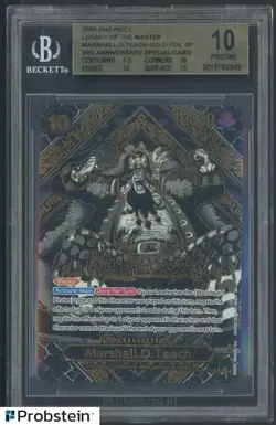 2025 One Piece Marshall D Teach OP09 Gold SP 3rd Anniversary BGS 10 PRISTINE - Image 1