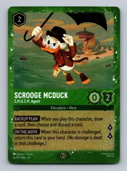Scrooge McDuck - S.H.U.S.H. Agent 36 Disney Lorcana Promo Cards Lorcana Holo NM - Image 1