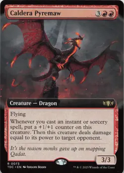 Caldera Pyremaw (Extended Art) R Commander: Tarkir: Dragonstorm 73 - LP - Image 1