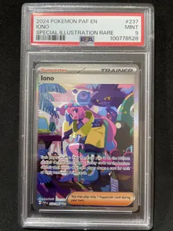 2024 IONO POKEMON PAF EN-PALDEAN FATES SPECIAL ILLUSTRATION RARE #237 PSA 9 - Image 1