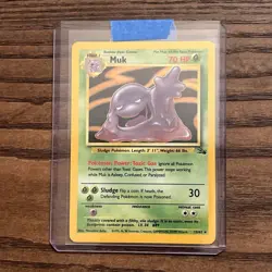 Pokemon Muk 13/62 Holo Rare Unlimited Fossil - Image 3
