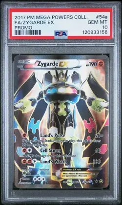 2017 Pokemon Mega Powers Collection Promo Zygarde EX #54a Fa Promo PSA 10 - Image 1