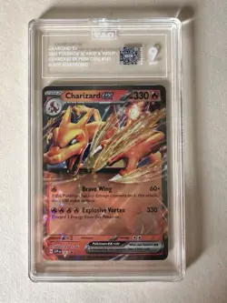 Pokemon TCG Charizard EX Scarlet & Violet Black Star Promo SVP 161 Grade 9 - Image 1