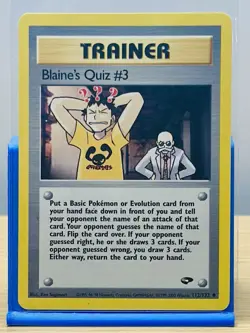 Blaine's Quiz #3 Gym Challenge Unlimited 112/132 Pokemon TCG - MP - Image 1
