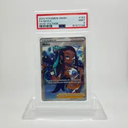 2020 Pokemon SWSH Vivid Voltage Full Art Nessa #183 PSA 9 - Image 1