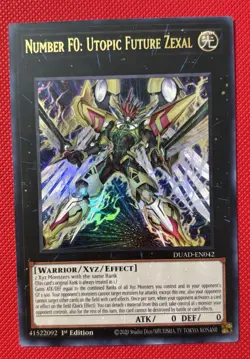 Yugioh! Number F0: Utopic Future Zexal DUAD-EN042 1st Ed Ultra Rare NM - Image 1