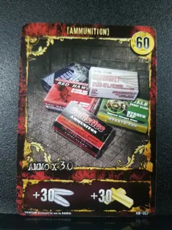 Resident Evil Deck Building Game 2010 Replacement Card Ammunition (Ammo +30) - Image 1