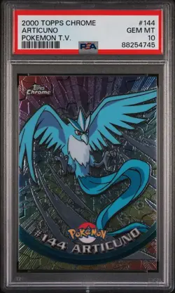2000 Topps Pokemon Chrome Articuno Card #144 PSA GEM MT 10 - Image 1