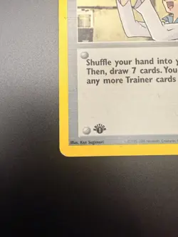 TRAINER PROFESSOR ELM 96/111 2000 NEO GENESIS SET POKEMON CARD 1st EDITION - Image 2