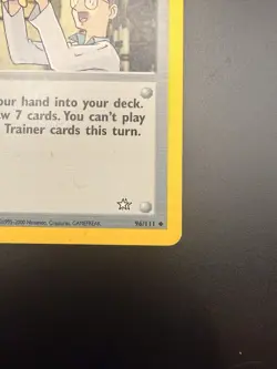 TRAINER PROFESSOR ELM 96/111 2000 NEO GENESIS SET POKEMON CARD 1st EDITION - Image 3