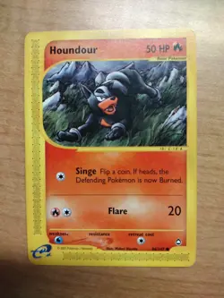 Houndour 86/147 Aquapolis Common Pokemon Card MP - Image 1