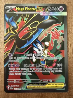 Pokemon Mega Floette ex Card 101/086 Mega Evolution Chaos Rising Full Art (A) NM - Image 1