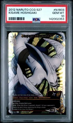 PSA 10 2012 NARUTO CCG CARD SERIES 27: HERO'S ASCENSION #N1603 KISAME HOSHIGAKI - Image 1