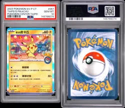 Pokemon TCG Pikachu 057/SV-P PSA 10 2023 Taipei Pokemon Center Promo Card - Image 3